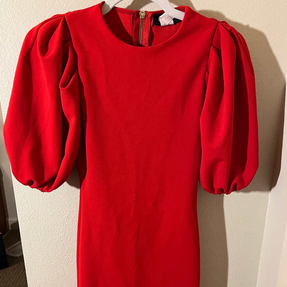 Red classy dress